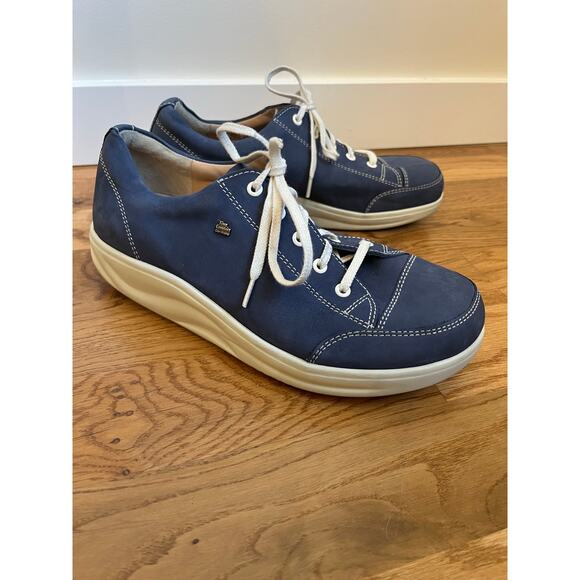 Finn Comfort Germany Ikebukuro Orthopedic Rocker Shoe Blue Leather Women Size 6 - Picture 2 of 7